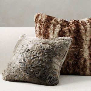 Pottery Barn Faux Fur Ombre Pillow